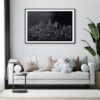Indianapolis Skyline Art Print for Living Room - Dark