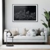 Indianapolis Skyline Art Print for Living Room - Dark