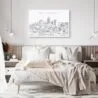 Indianapolis Skyline Canvas Art Print - Bed Room