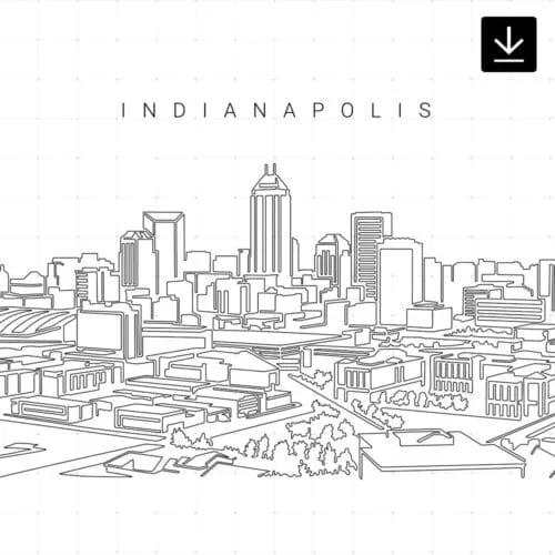 Indianapolis Skyline SVG - Download