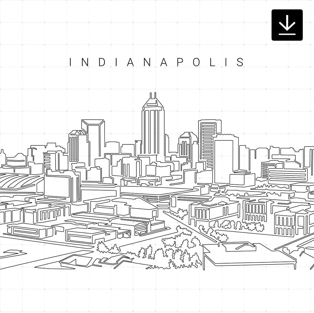 Indianapolis Skyline SVG - Download