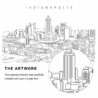 Indianapolis Vector Art - Single Line Art Detail