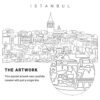 Istanbul Turkey Vector Art - Single Line Art Detail