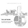 Jacksonville Florida Vector Art - Single Line Art Detail