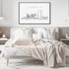 Jacksonville Skyline Art Print for Bedroom
