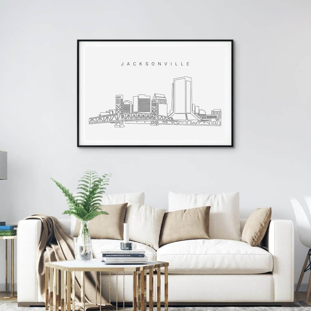 Jacksonville Skyline Art Print for Living Room Jacksonville Skyline Art Print for Living Room