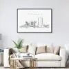 Jacksonville Skyline Art Print for Living Room