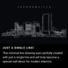 Jacksonville Skyline One Line Drawing Art - Dark