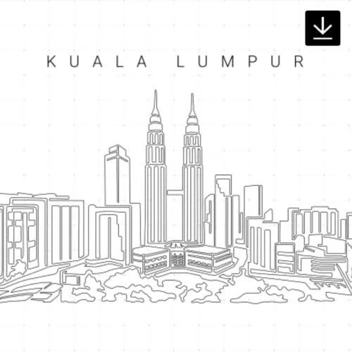 Kuala Lumpur Skyline SVG - Download