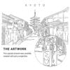 Kyoto Japan Vector Art - Single Line Art Detail