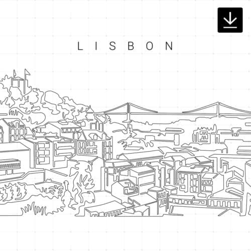 Lisbon Skyline SVG - Download