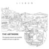 Lisbon Skyline Vector Art - Single Line Art Detail