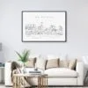 Los Angeles Skyline Art Print for Living Room