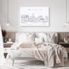 Los Angeles Skyline Canvas Art Print - Bed Room