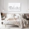 Los Angeles Skyline Canvas Art Print - Bed Room