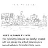 Los Angeles Skyline Continuous Line Drawing Art Work