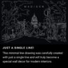 Madison WI One Line Drawing Art - Dark