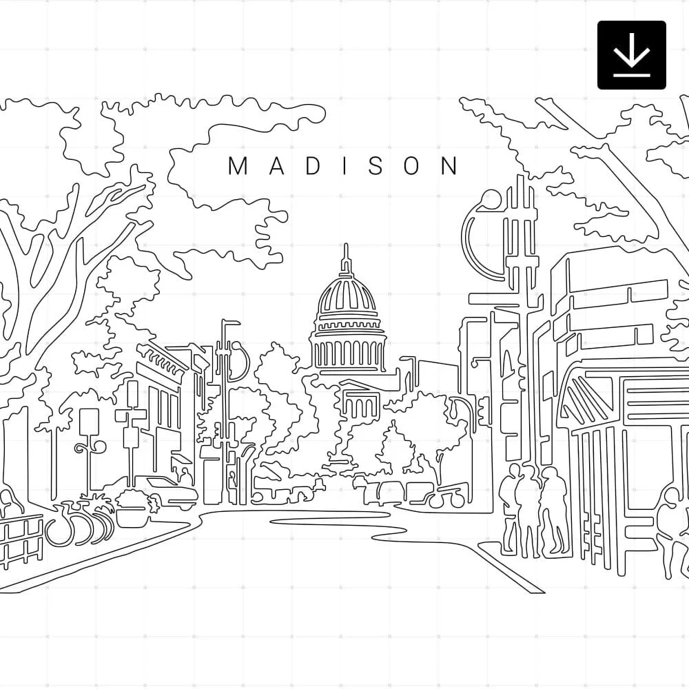 Madison WI Skyline SVG - Download