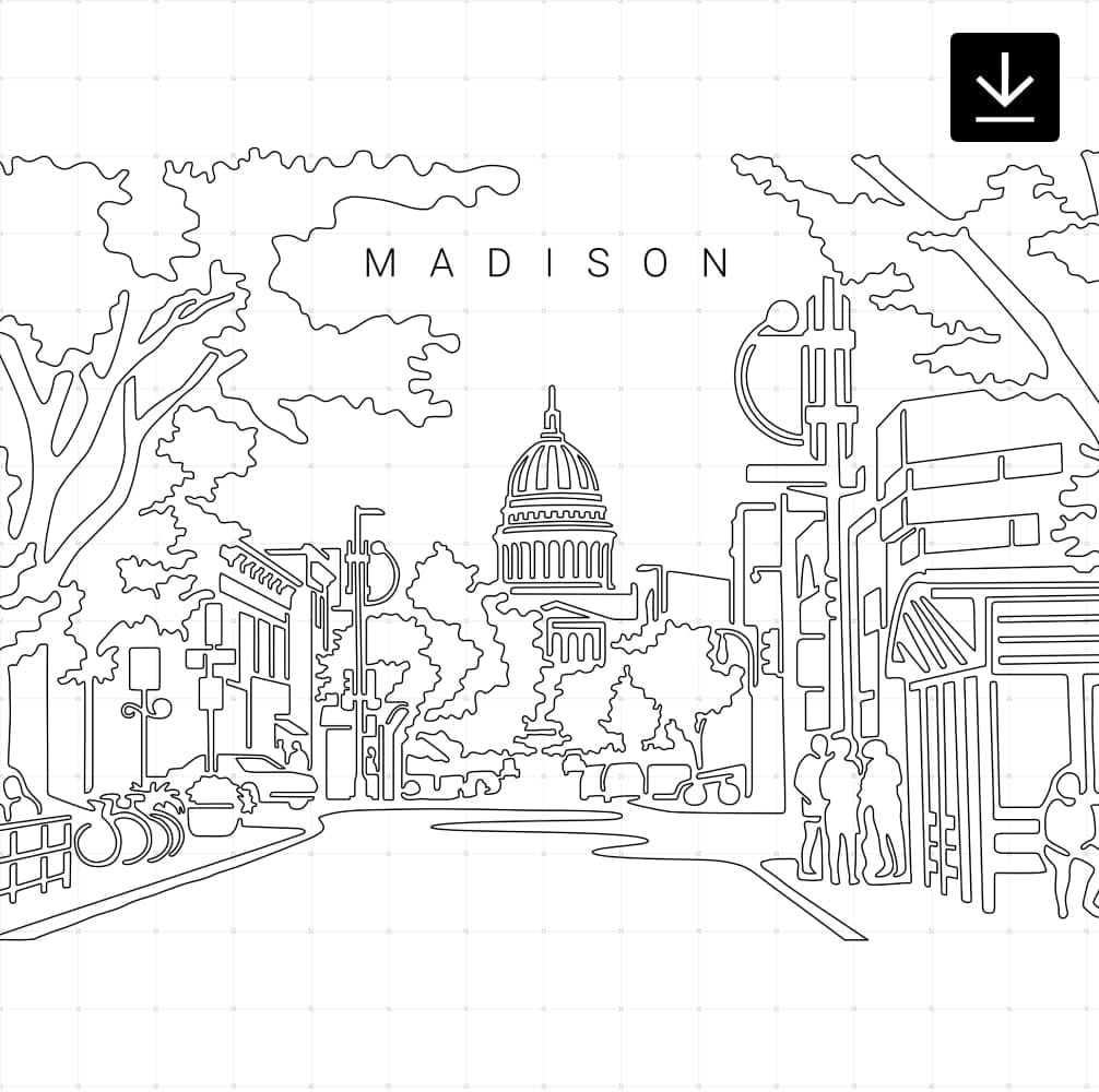 Madison WI Skyline SVG - Download