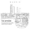 Madrid Spain Vector Art - Single Line Art Detail