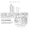 Madrid Spain Vector Art - Single Line Art Detail