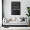 Marina Bay Sands Canvas Art Print for Living Room- Portrait - Dark