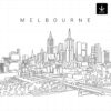 Melbourne Skyline SVG - Download