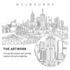 Melbourne Vector Art - Single Line Art Detail