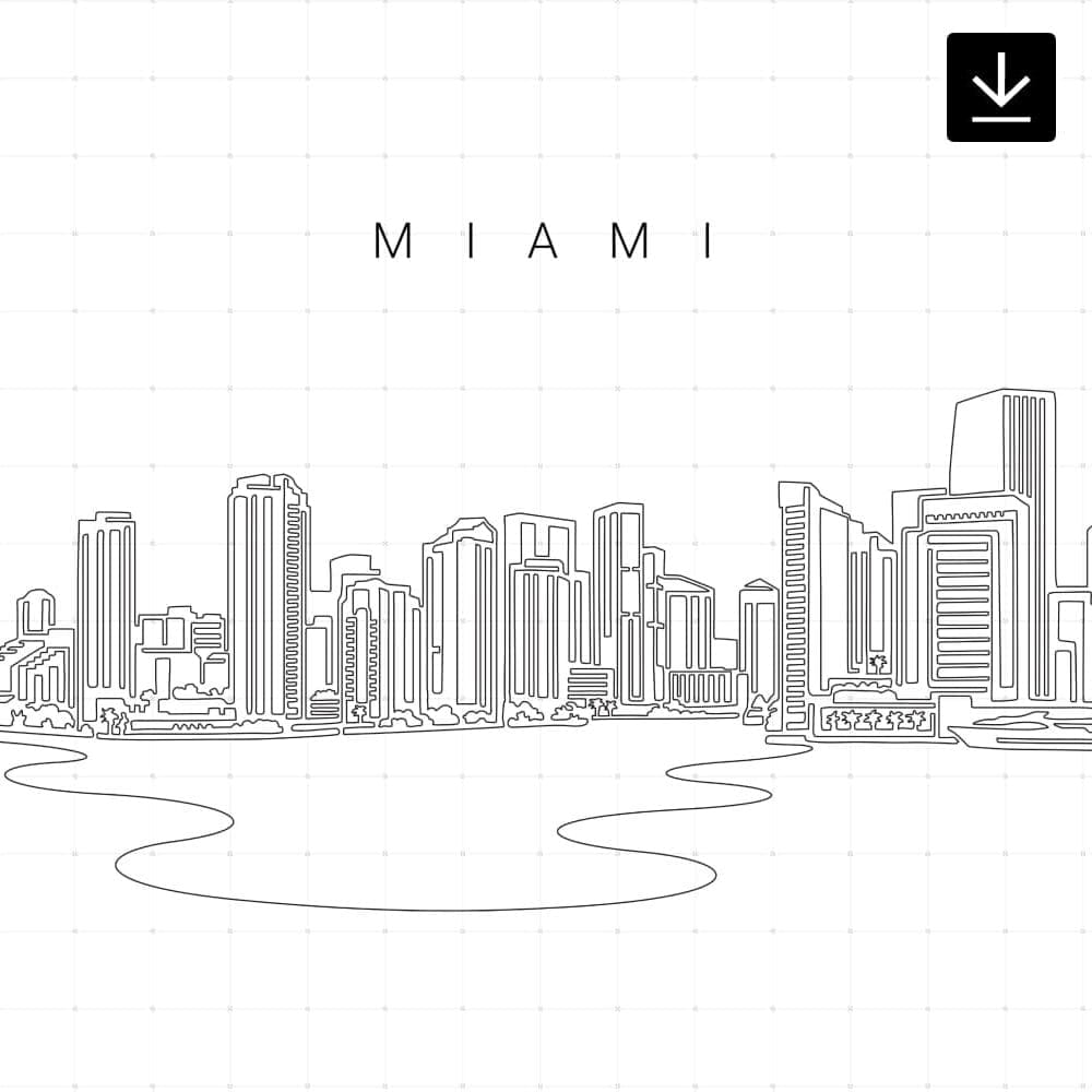 Miami Skyline SVG - Download