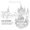 Moscow Vector Art - Single Line Art Detail