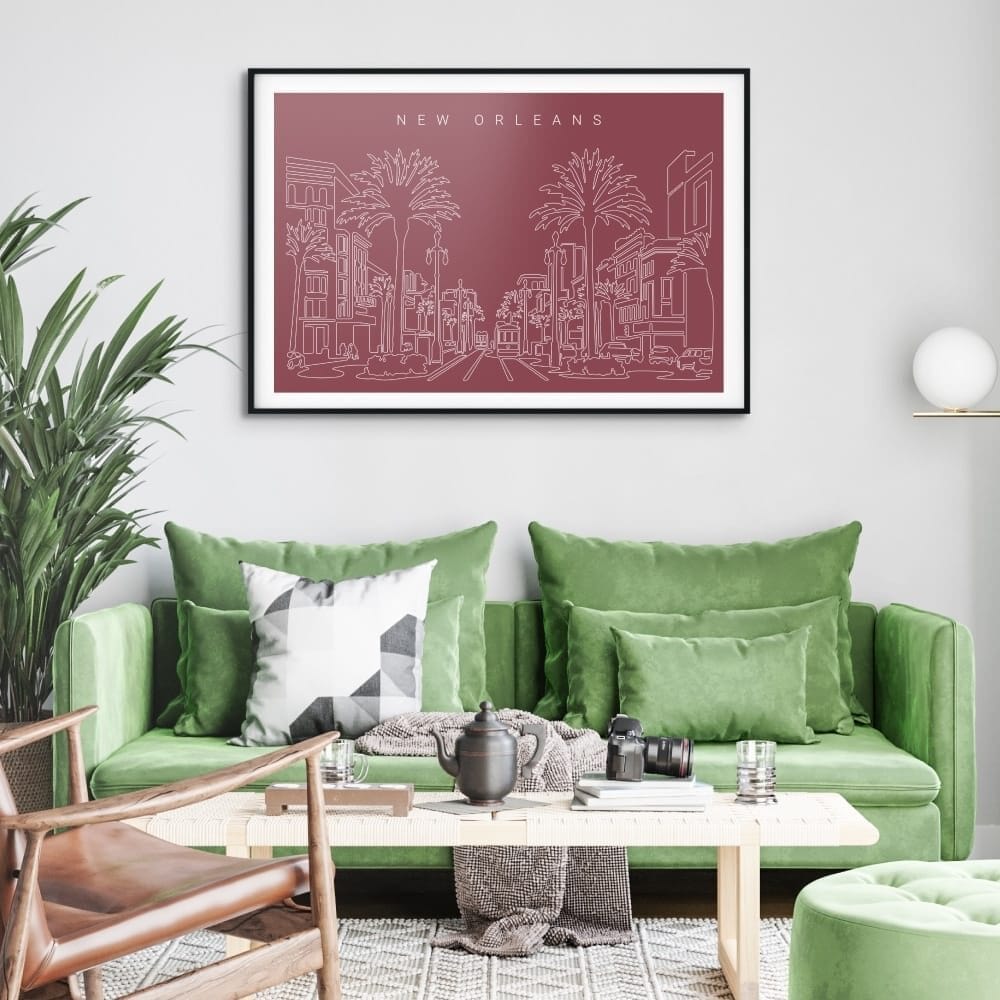 New Orleans Art Print for Living Room - Dark New Orleans Art Print for Living Room - Dark
