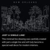 New Orleans One Line Drawing Art - Dark