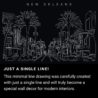 New Orleans One Line Drawing Art - Dark