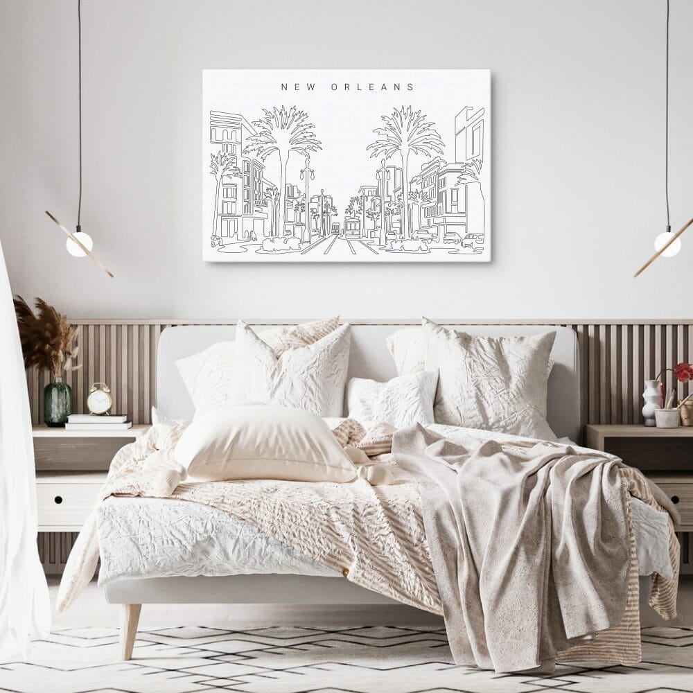 New Orleans Skyline Canvas Art Print - Bed Room New Orleans Skyline Canvas Art Print - Bed Room