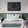 New Orleans Skyline Canvas Art Print - Bed Room - Dark