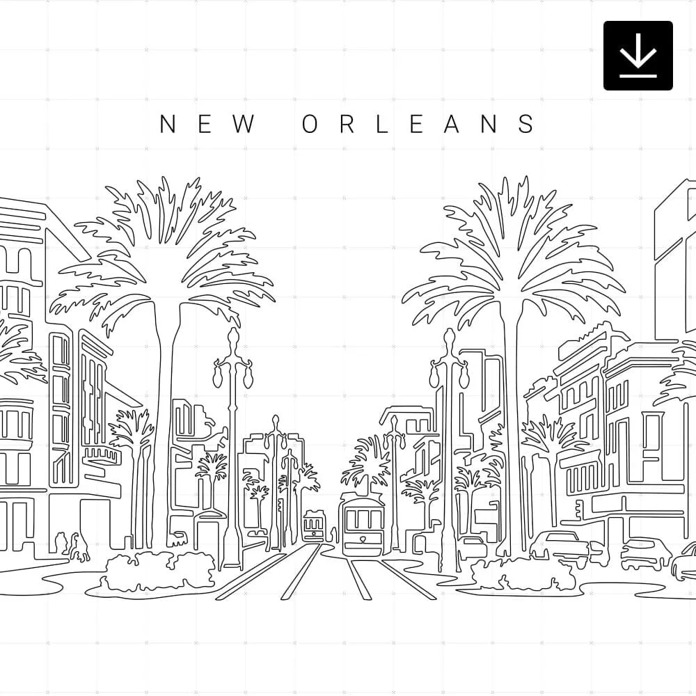 New Orleans Skyline SVG - Download