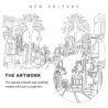 New Orleans Vector Art - Single Line Art Detail