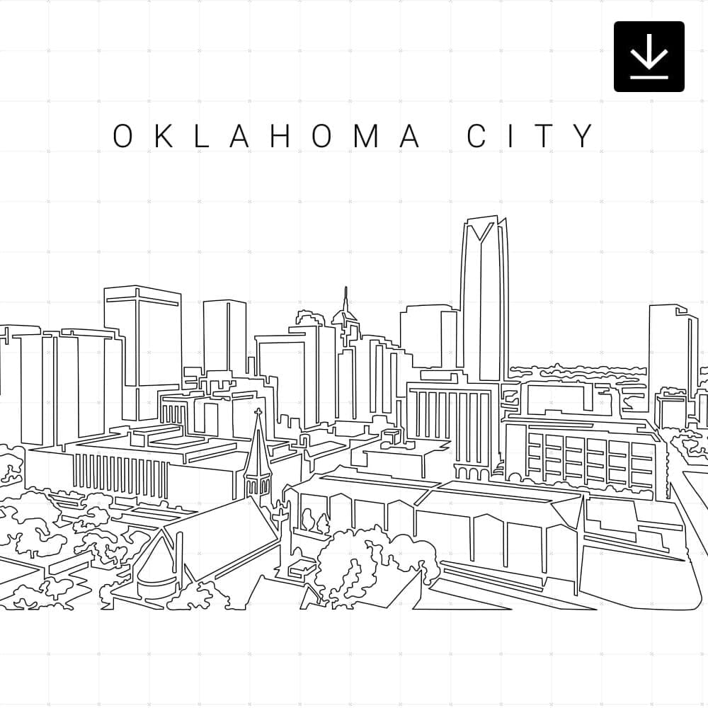Oklahoma City Skyline SVG - Download