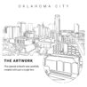 Oklahoma City Vector Art - Single Line Art Detail