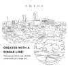Omaha City Vector Art - Single Line Art Detail