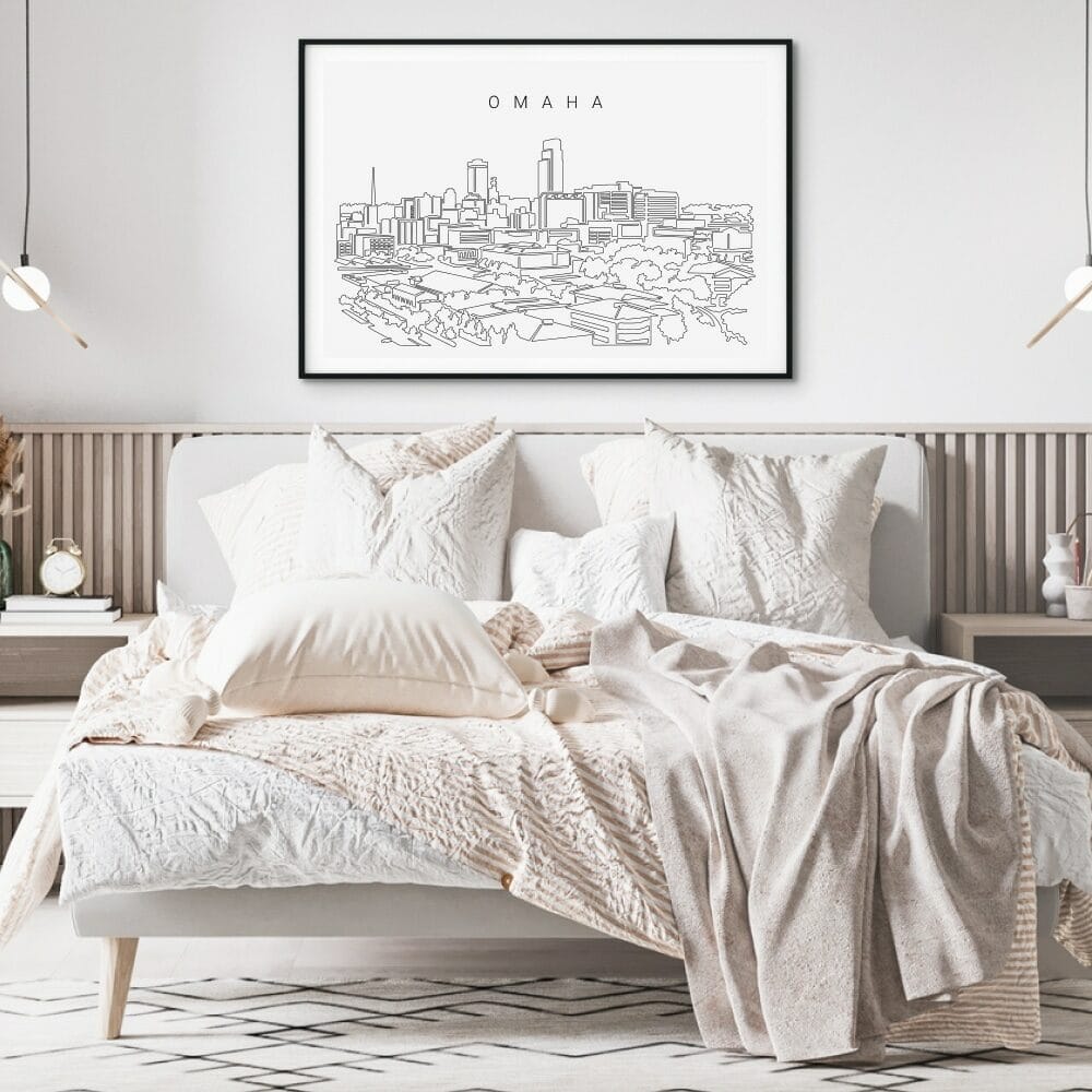 Omaha Skyline Art Print for Bedroom Omaha Skyline Art Print for Bedroom