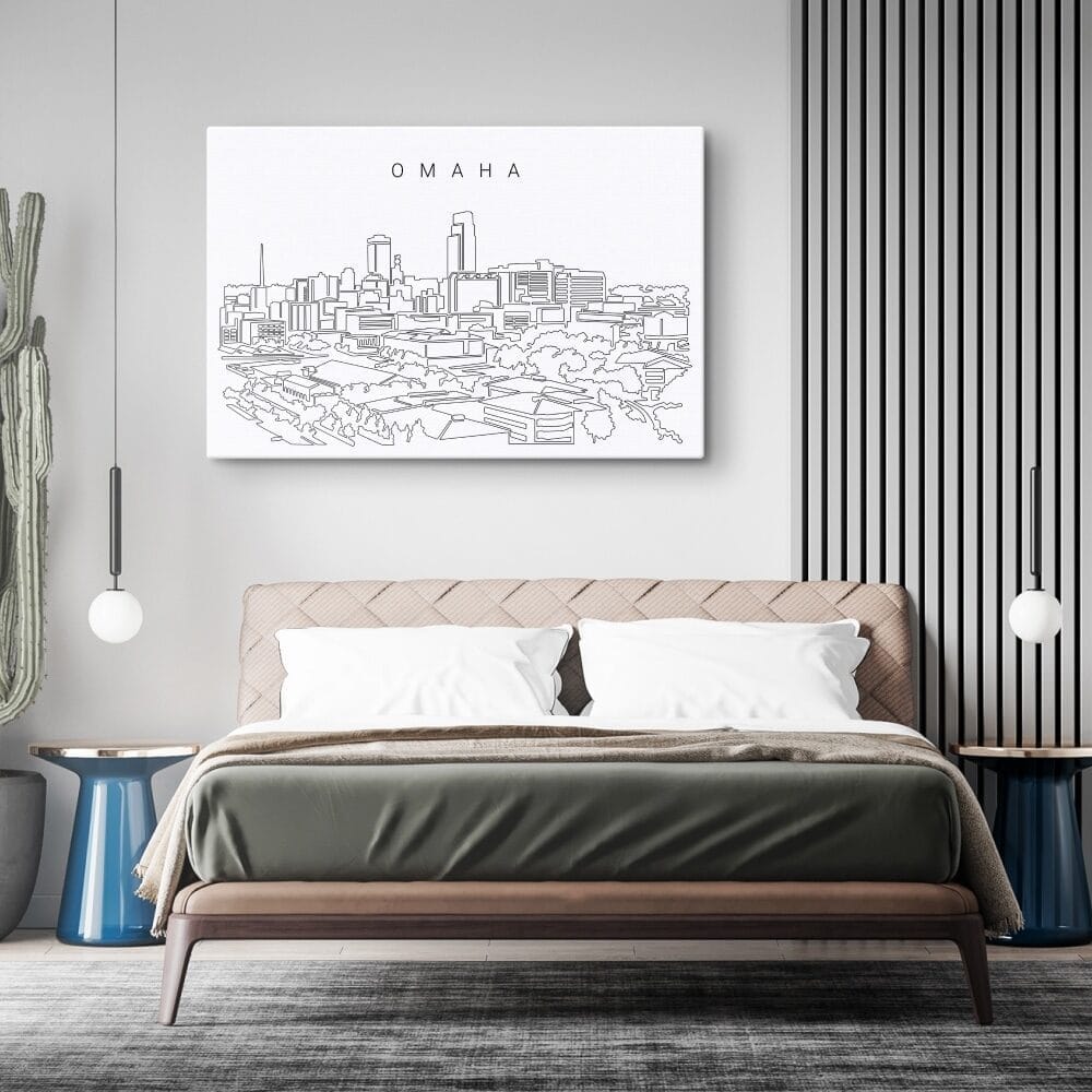 Omaha Skyline Canvas Art Print - Hallway Omaha Skyline Canvas Art Print - Hallway