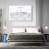 Omaha Skyline Canvas Art Print - Hallway