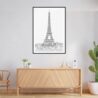 Paris Eiffel Tower Art Print for Wall Decor - Portrait