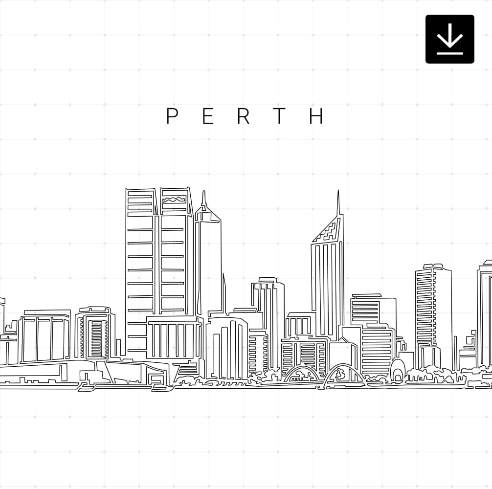 Perth Skyline SVG - Download