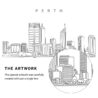 Perth Skyline Vector Art - Single Line Art Detail