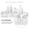 Philadelphia Vector Art - Single Line Art Detail