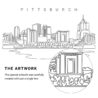 Pittsburgh Vector Art - Single Line Art Detail