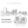 Richmond Skyline Vector Art - Single Line Art Detail