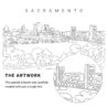 Sacramento Vector Art - Single Line Art Detail